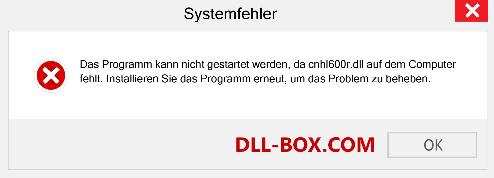 cnhl600r.dll-Datei fehlt?. Download für Windows 7, 8, 10 - Fix cnhl600r dll Missing Error unter Windows, Fotos, Bildern