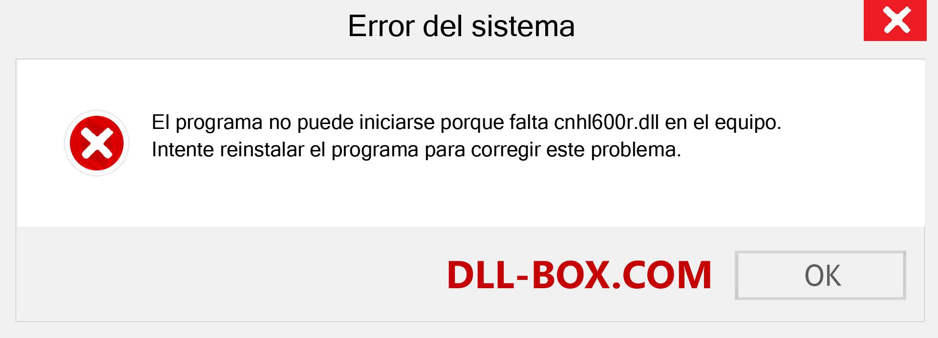 ¿Falta el archivo cnhl600r.dll ?. Descargar para Windows 7, 8, 10 - Corregir cnhl600r dll Missing Error en Windows, fotos, imágenes